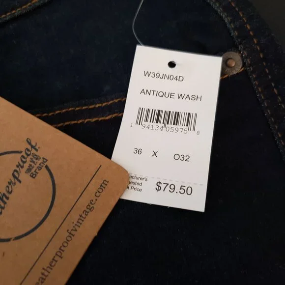 Men’s Vintage Comfort Blue Jeans NWT 36x32 - Picture 4 of 9